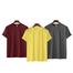 Fabrilife Mens Premium Blank T-shirt -Combo-Maroon, Yellow, Charcoal image