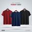 Fabrilife Mens Premium Blank T-shirt -Combo- Red, Navy, Black image