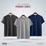 Fabrilife Mens Premium Blank T-shirt -Combo- Anthra Melange, Silver, Navy image