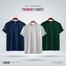 Fabrilife Mens Premium Blank T-shirt -Combo- Navy, Gray Melange, Green image