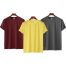 Fabrilife Mens Premium Blank T-shirt -Combo-Maroon, Yellow, Charcoal image