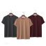 Fabrilife Mens Premium Blank T-shirt -Combo- Light Coffee, Anthra-Melange, Maroon image