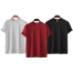 Fabrilife Mens Premium Blank T-shirt -Combo- Gray Melange, Red, Black image