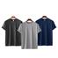 Fabrilife Mens Premium Blank T-shirt -Combo- Anthra Melange, Silver, Navy image