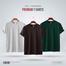 Fabrilife Mens Premium Blank T-shirt -Combo- Gray Melange, Chocolate, Green image