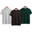 Fabrilife Mens Premium Blank T-shirt -Combo- Gray Melange, Chocolate, Green image