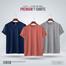 Fabrilife Mens Premium Blank T-shirt -Combo- Brick Red, Navy, Silver image