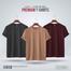 Fabrilife Mens Premium Blank T-shirt -Combo- Light Coffee, Anthra-Melange, Maroon image