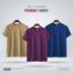 Fabrilife Mens Premium Blank T-shirt -Combo-Tan, Purple, Royal Blue image