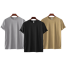 Fabrilife Mens Premium Blank T-shirt -Combo-Silver, Black, Tan image