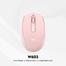Fantech Go W603 Silent Wireless White Optical Mouse - Pink image