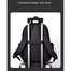 Fashionable B1009 Water-Resistant Travel Backpack- Black image