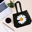 Fashionable Denim Fabric Tote Bag With Zipper image
