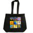 Fashionable Denim Fabric Tote Bag With Zipper image
