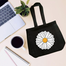 Fashionable Denim Fabric Tote Bag With Zipper image