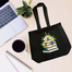 Fashionable Denim Fabric Tote Bag With Zipper image