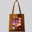 Fashionable Fabric Tote Bag With Zipper image