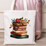 Fashionable Fabric Tote Bag With Zipper and Inner Pocket image