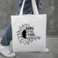 Fashionable Fabric Tote Bag With Zipper image