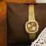 Fashionable Ladies Quartz Diamond Wristwatch - Golden image