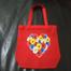 Fashionable Small Size Red Tote Bag for Girls image