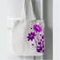 Fashionable White Fabric Tote Bag With Zipper image