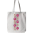 Fashionable White Fabric Tote Bag With Zipper image