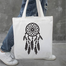 Fashionable White Fabric Tote Bag With Zipper image
