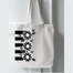 Fashionable White Fabric Tote Bag With Zipper image