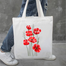 Fashionable White Fabric Tote Bag With Zipper image