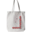 Fashionable White Fabric Tote Bag With Zipper image