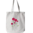 Fashionable White Fabric Tote Bag With Zipper image