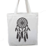 Fashionable White Fabric Tote Bag With Zipper image