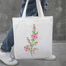 Fashionable White Fabric Tote Bag With Zipper image