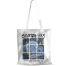 Fashionable White Fabric Tote Bag With Zipper image