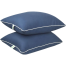 Fiber Head Pillow Cotton Fabric Navy Blue 18x26 Buy 1 Get 1 Free image