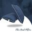 Fiber Head Pillow Cotton Fabric Navy Blue 18x28 Inch Buy 1 Get 1 Free image