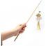 Fish Shape Cat Teaser Interactive Toy Wand with Bell and FeatherBurlap Fish Shape Cat Teaser Interactive Toy Wand with Bell and Feather image