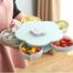 Flower Candy Box Serving Rotating Tray Dry Fruit, Candy, Chocolate, Snacks Storage Box with Mobile Phone Stand for Home Kitchen image