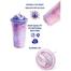 Flower Printed Ice Cup Water Bottle With Straw image