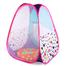 Foldable Kids Indoor/Outdoor Pop up Play Tent House Toy with 100 Colored Plastic Balls (tent_100ball_ballprint) image