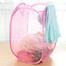 Foldable Mesh Laundry Basket - A Space-Saving Pop-Up Hamper for Dirty Clothes, Toys and More (Multicolor) image