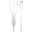 Foneng X80 100W 1.2M 3 in1 USB to USB-C / Lightning / Micro USB Cable- White image