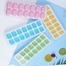 Food Grade Ice Cube Tray Silicone Mold With Clear Lid 14 Cavities Easy to Stack and Use (Multicolor) image