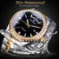 Forsining S1232-2 High-end Business Style Men's Automatic Mechanical Watch Black Diamond Dial Stainless Steel Watch New Product image