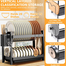 Forthcan Dish Drying Rack Kitchen Dish Drying Stand 2 Layer Dish Drainer image