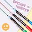 Foska Art Drawing Outline Fineliner Color Marker Pens - 12 Colour image