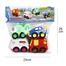 Friction Powered Cartoon Car Toy Set Unbreakable Pull-Back Cars - 4 Pieces (8335) image