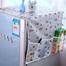 Fridge Dust Cover Multi-Purpose Washing Machine Cotton Linen Top Cover with Side Storage Pockets image
