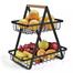 Fruit Basket Rack, 2-Layer, Metal Fruit Storage Basket, Washable and Rustproof Fruit Bowl, Used To Store and Organize Fruits and Vegetable image